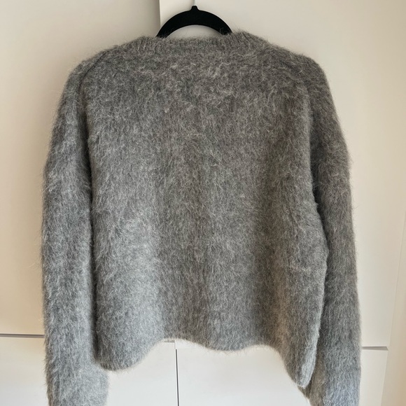 Toteme Gray Alpaca Boxy Wool Sweater Medium M RARE Soft Luxury - Picture 8 of 12